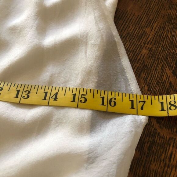 Club Monaco Cream Silk Chiffon Overlay Top - Picture 11 of 14